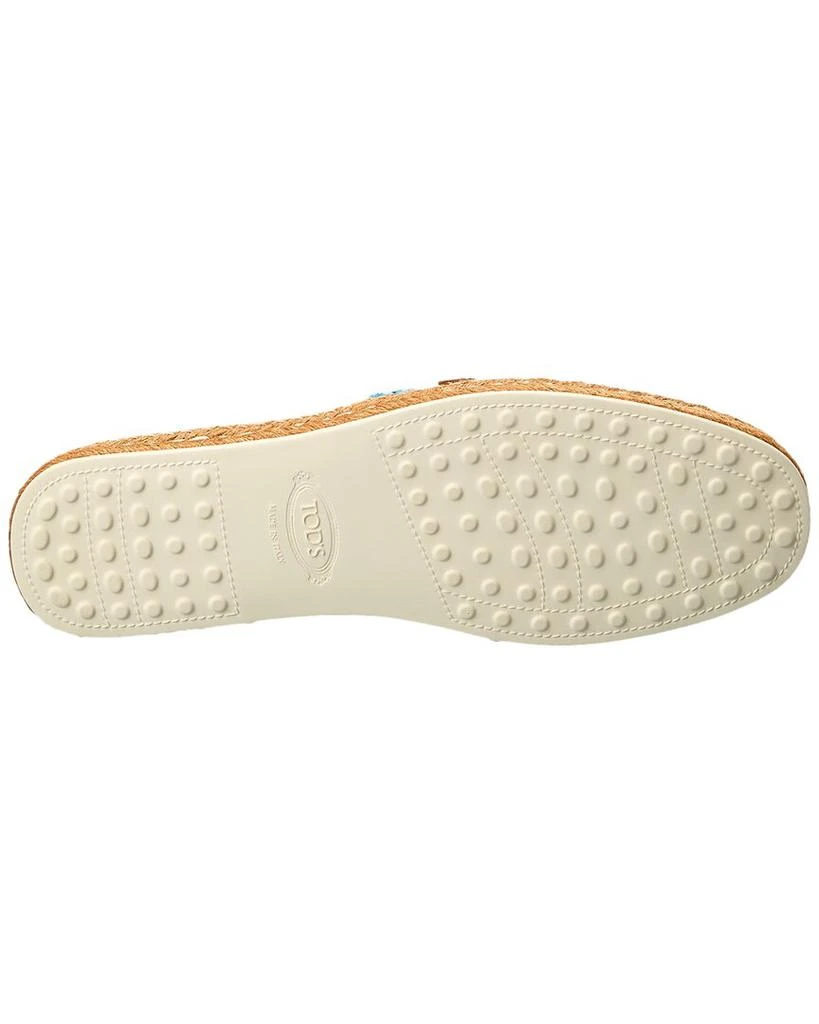 Tod's TOD’s Gomma Raffia & Leather Espadrille 4