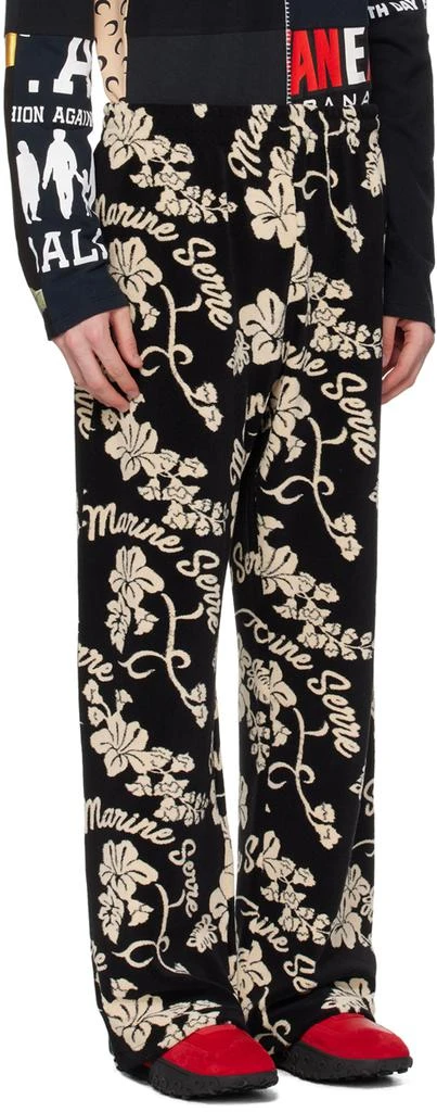 MARINE SERRE Black Jacquard Sweatpants 2