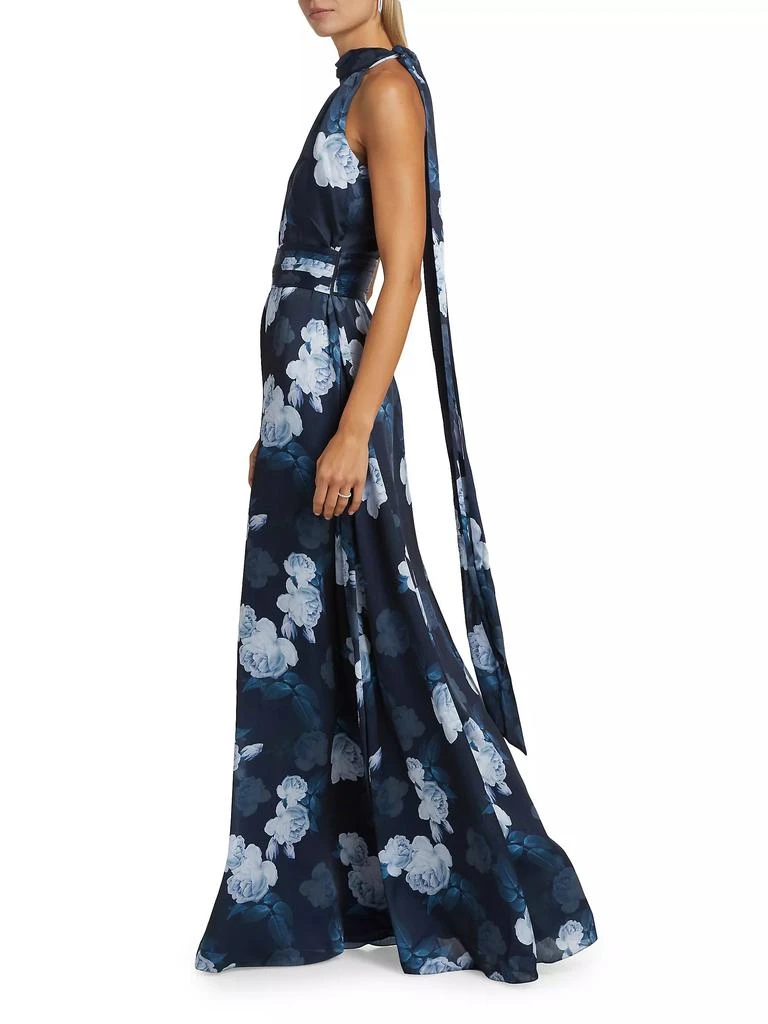 Sachin & Babi Kayla Floral Halter Maxi Cocktail Dress 2