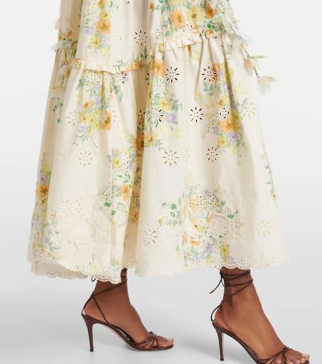 ALÉMAIS Juliette floral tiered cotton midi dress 5