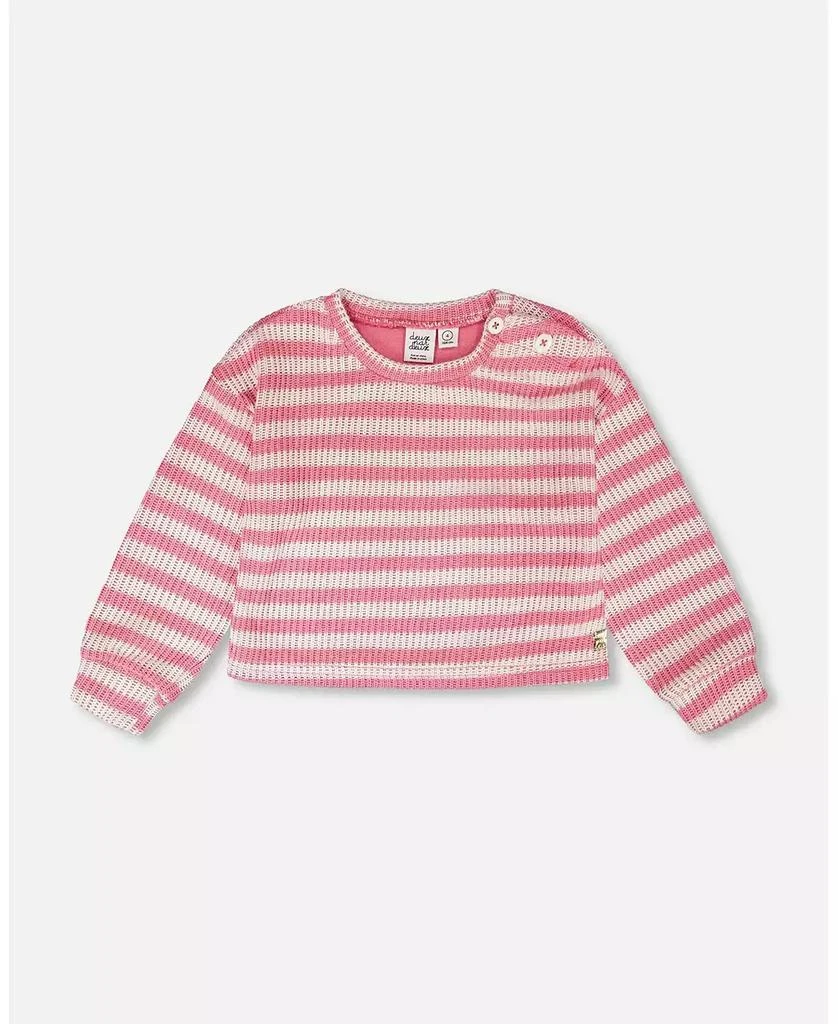 Deux par Deux Big Girls Striped Sweater