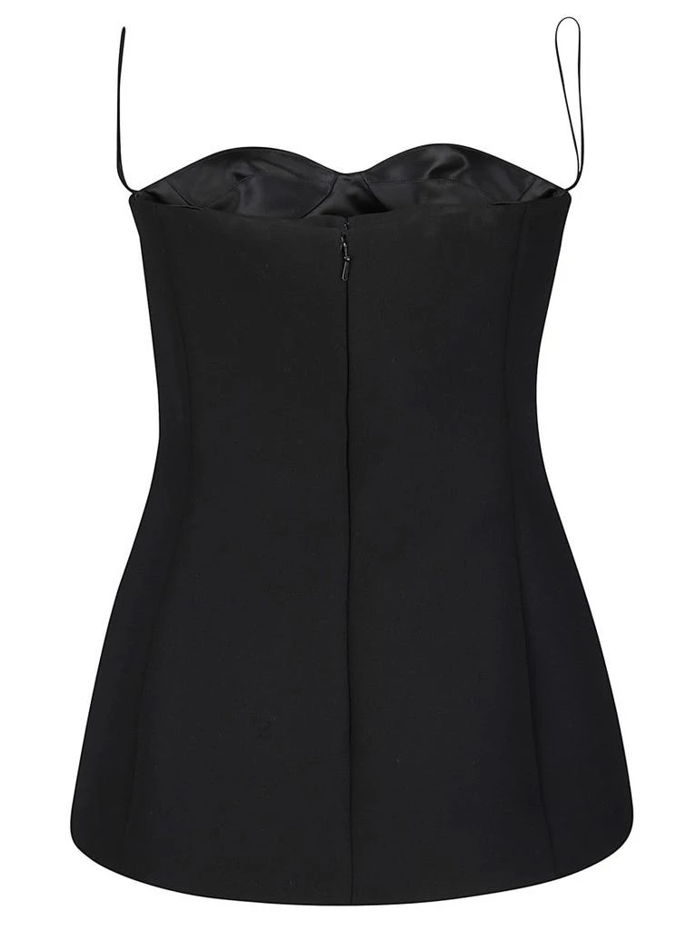 Khaite Sleeveless Top With Glossy Satin Bustier Lining 2