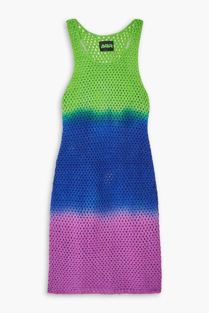AGR Dégradé crocheted cotton mini dress 1