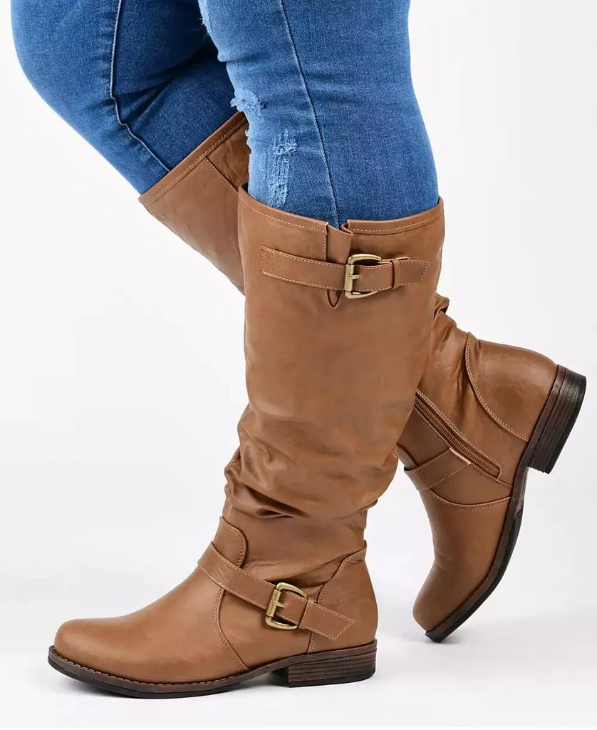 Journee Collection Women's Stormy Extra Wide Calf Knee High Riding Boots 11