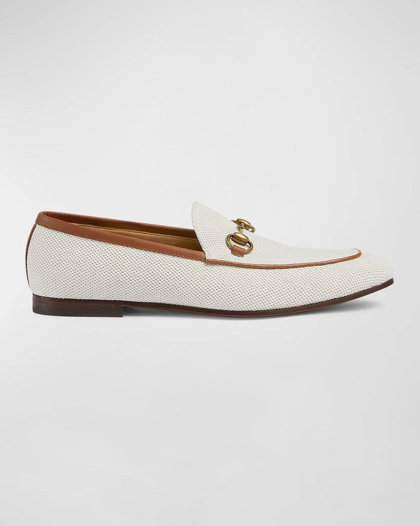 Gucci Men's New Jordaan Canvas Bit Loafers 1