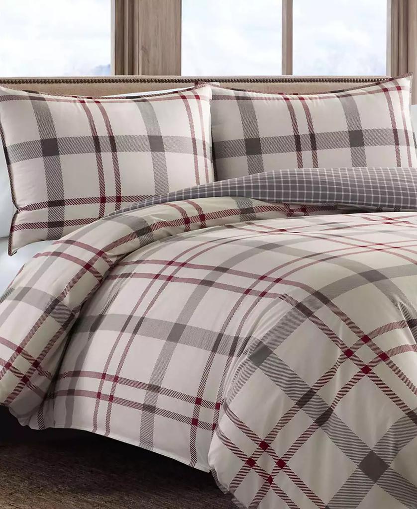 Eddie Bauer Portage Bay Cotton Reversible 3 Piece Duvet Cover Set
