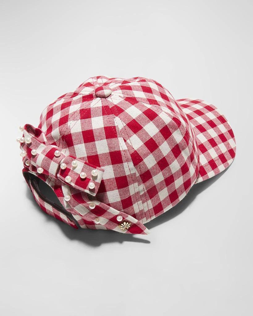 Lele Sadoughi Embellished Bow Baseball Hat - Hats - BeyondStyle