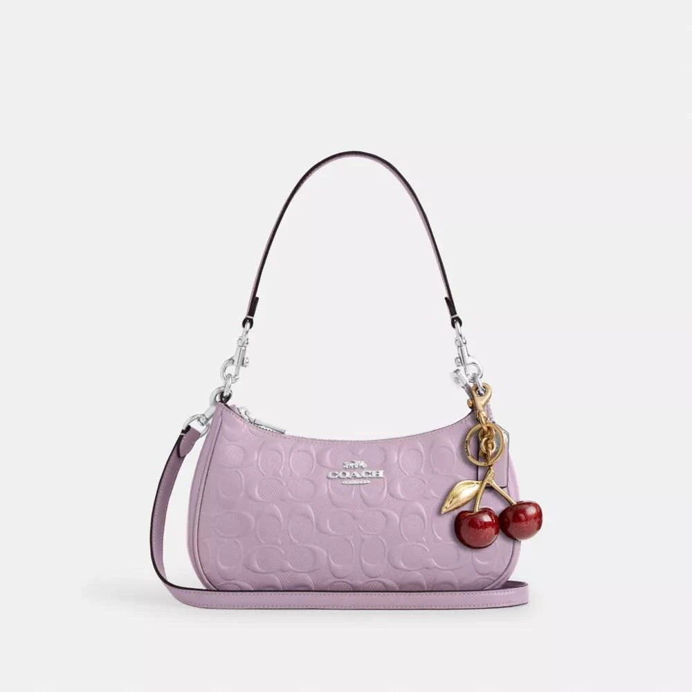 Coach Teri Shoulder Bag In Signature Leather With Heart Charm 9