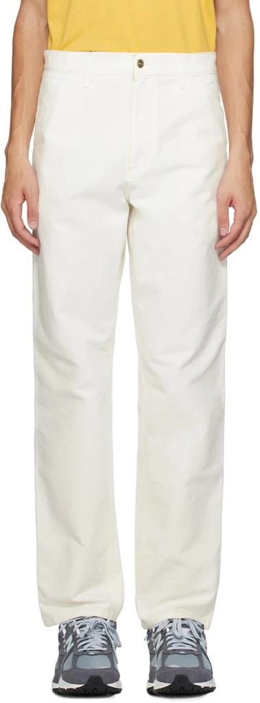 Carhartt WIP Off-White Single Knee Trousers 1