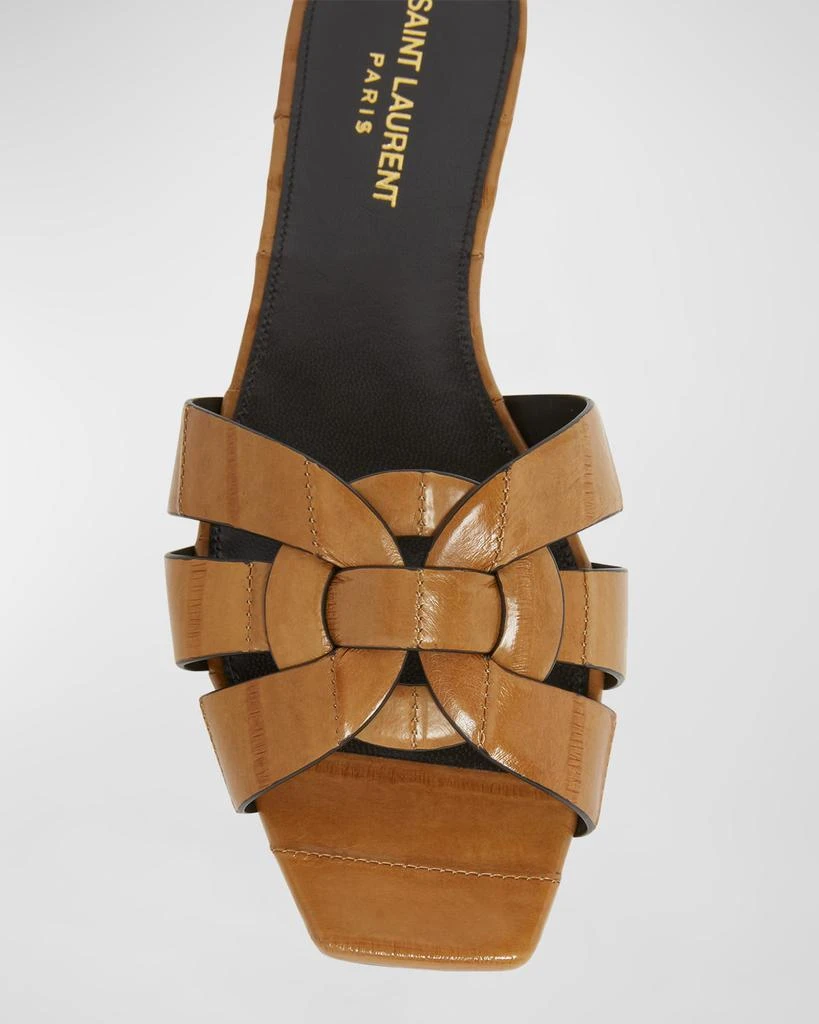 Yves Saint Laurent Tribute Woven Flat Slide Sandals 4