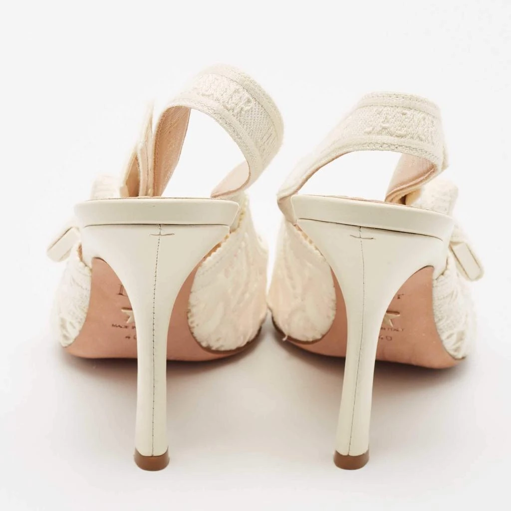 Dior Dior White Lace J'Adior Slingback Pumps Size 40 5