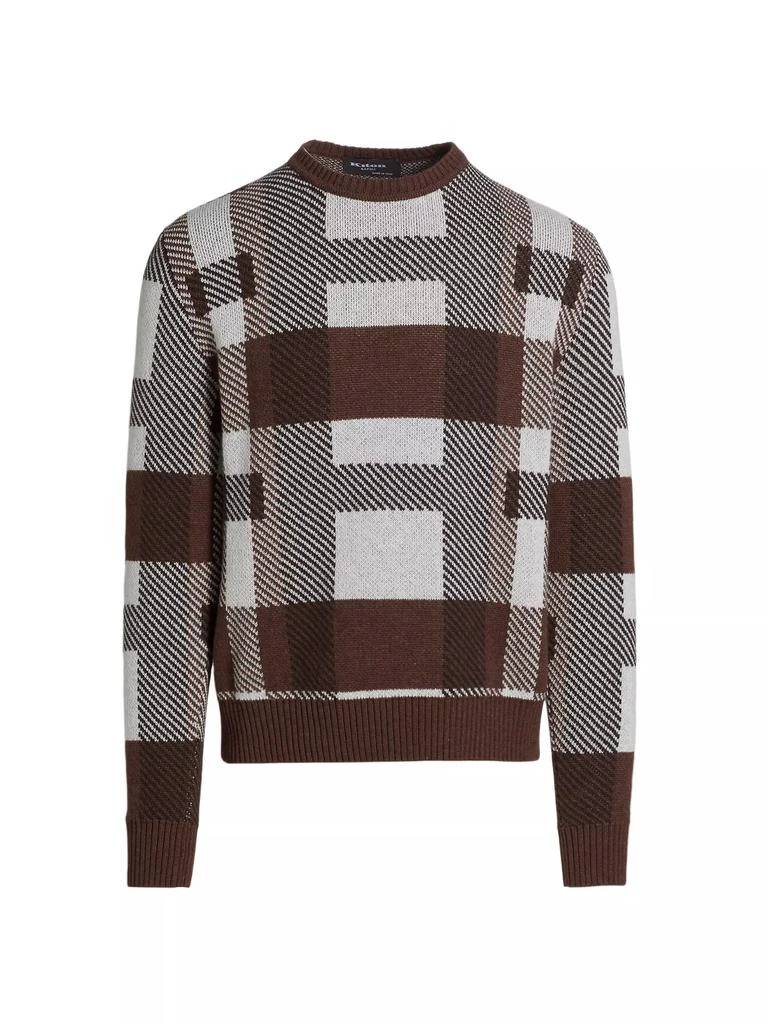 Kiton Checked Cashmere Sweater 1