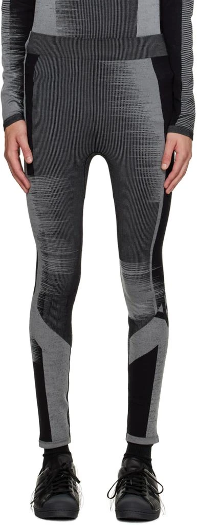 Y-3 Black & Gray Engineered Sweatpants 1