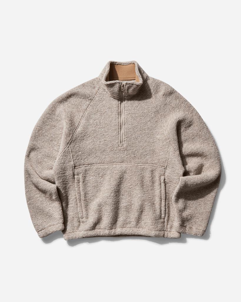 STUSSY Men's Wool Blend Sherpa Mock Neck Sweater Tan