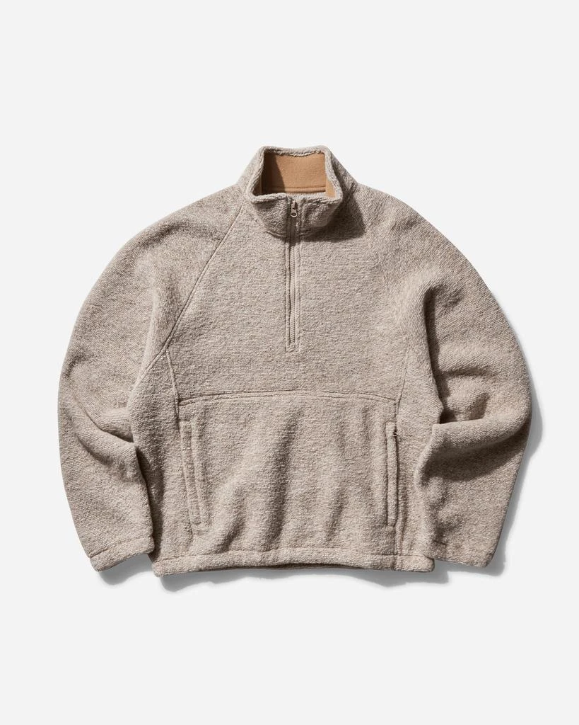 Stüssy Men's Wool Blend Sherpa Mock Neck Sweater Tan 1