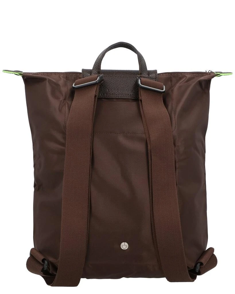 Shop Le Pliage Green Medium Canvas Backpack on Sale at  display picture 3
