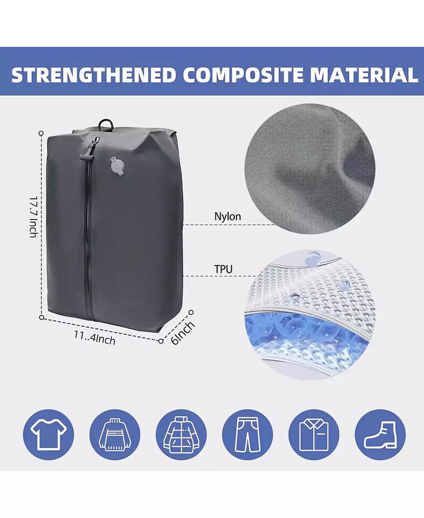 Urbanmax Reusable Vacuum Compression Bags with Pump (20") - Space-Saving Waterproof Travel Storage for Luggage