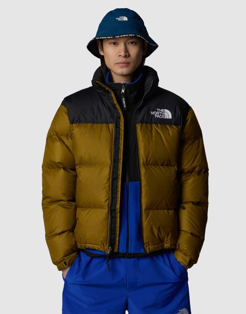 The North Face The North Face M 1996 retro nuptse puffer jacket in green & black