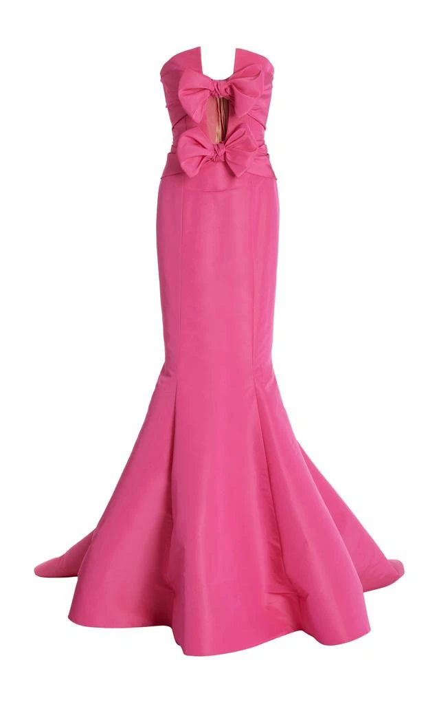 chinese dress ladies Oscar De La Renta Tulle Sleeveless Maxi Gown Dress with Sequinned Lace   Sellier