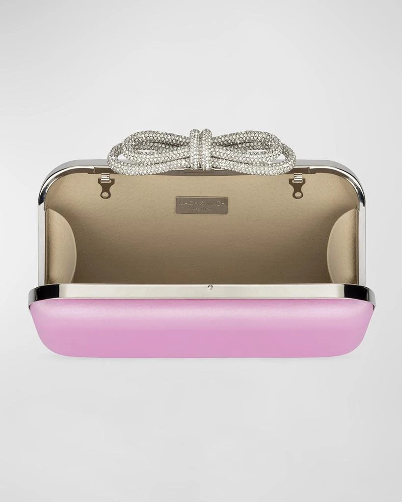 Mach & Mach Embellished Bow Satin Clutch Bag 2