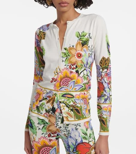 ETRO Floral silk-blend top 4