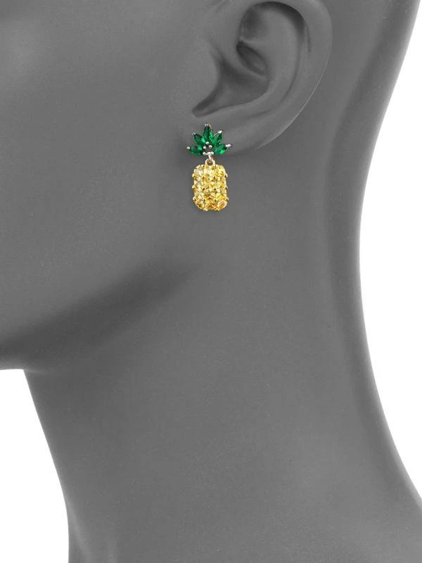 Eye Candy LA Pineapple Cubic Zirconia Earrings 2