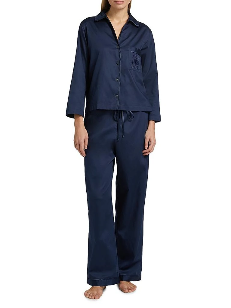 Natori Essentials Embroidered Cotton Sateen Pajamas 3