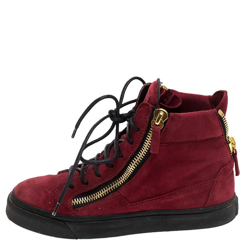 Giuseppe Zanotti Giuseppe Zanotti Red Suede Mid Top Sneakers Size 36 2