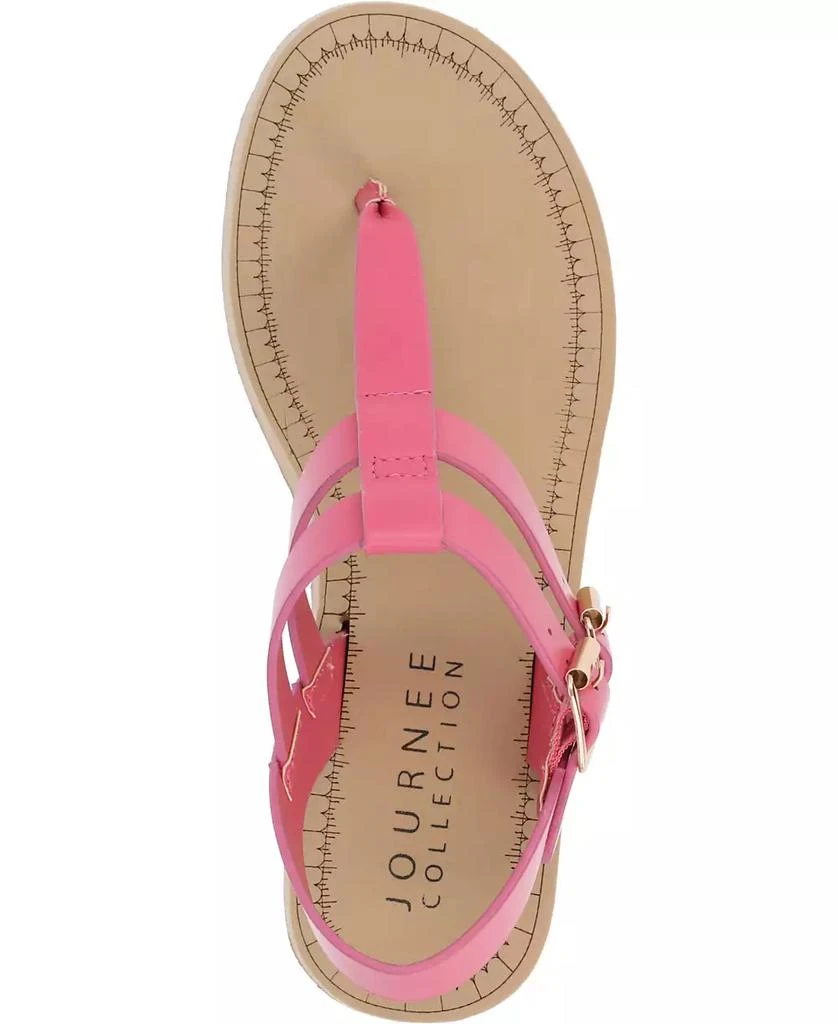 Journee Collection Women's Bianca Double Buckle Platform Wedge Sandals 4