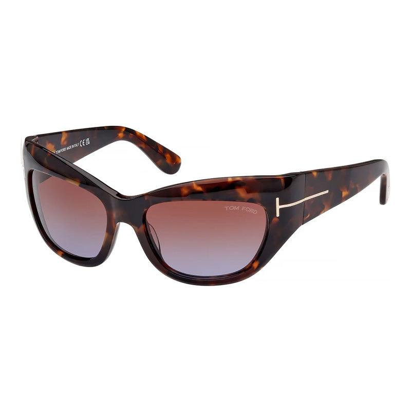Tom Ford Tom Ford Cat Eye Full Rim, with a Dark Havana frame and Brown Gradient lens.