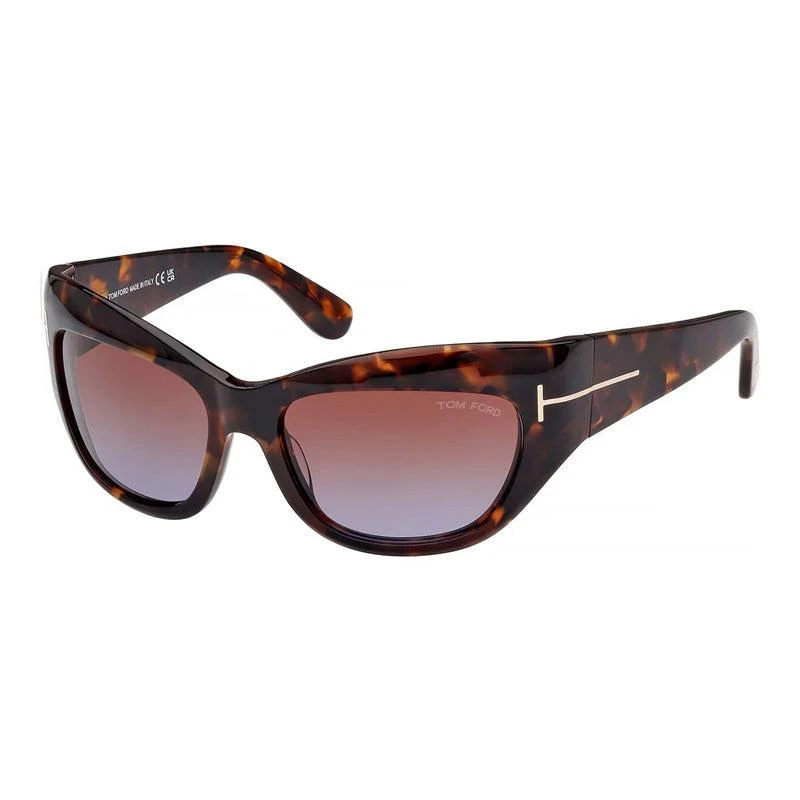 Tom Ford Tom Ford Cat Eye Full Rim, with a Dark Havana frame and Brown Gradient lens. 1