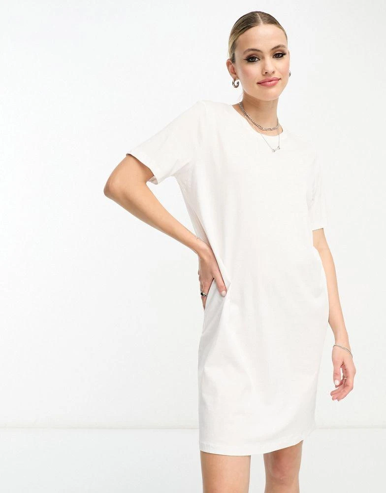 ONLY Tall ONLY Tall mini t-shirt dress in white 2