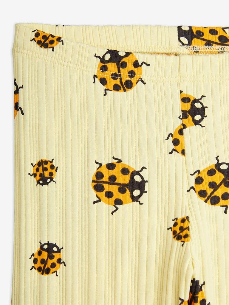 Mini Rodini Girls Ladybugs AOP Leggings in Yellow 3