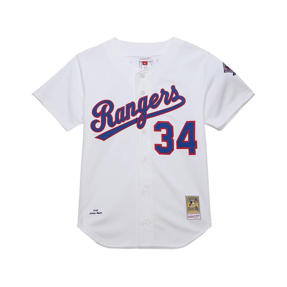 Mitchell & Ness Men's Nolan Ryan Nolan Ryan White Texas Rangers 1993 Cooperstown Collection Authentic Jersey