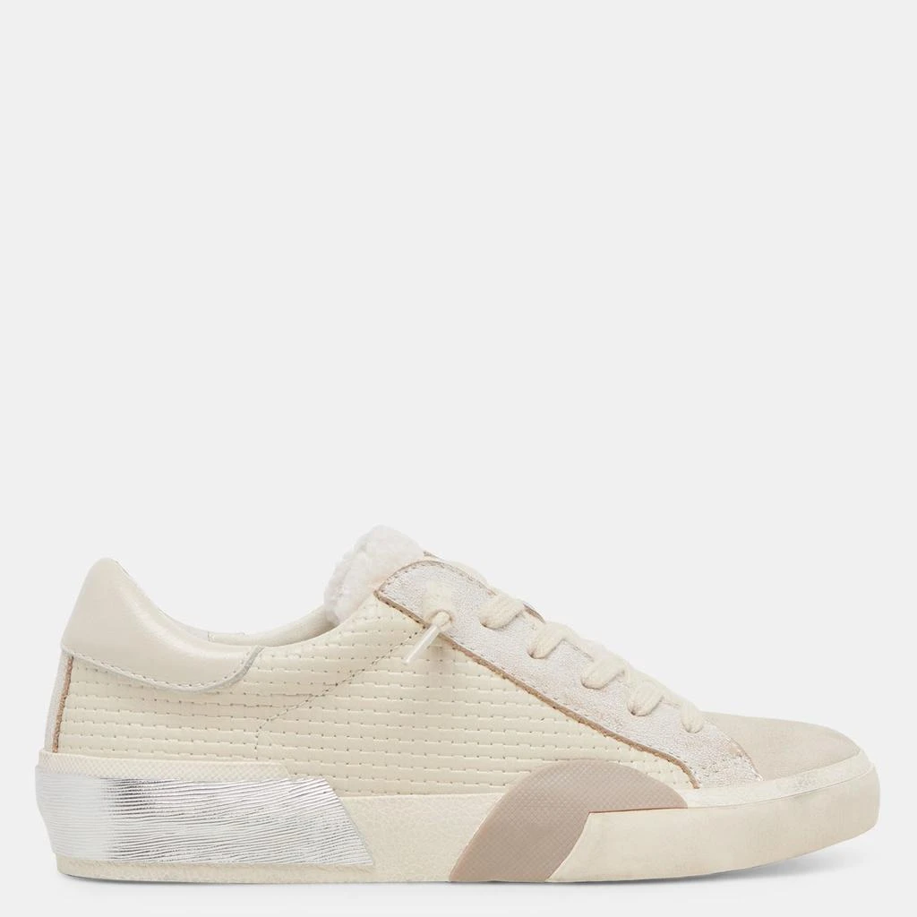 Dolce Vita Zina Plush Sneakers Off White Woven 1