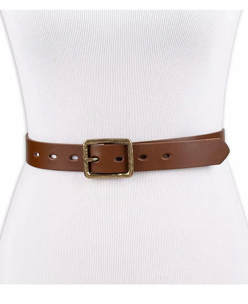 Levi's Women's Hammered Center Bar Buckle Casual Leather Belt 2