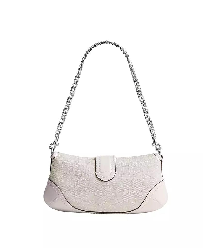 バッグ COACH Small Soho shoulder bag BK pouch COACH SOHO MINI SIGNATURE MONOGRAM LOGO BLACK TOP HANDLE