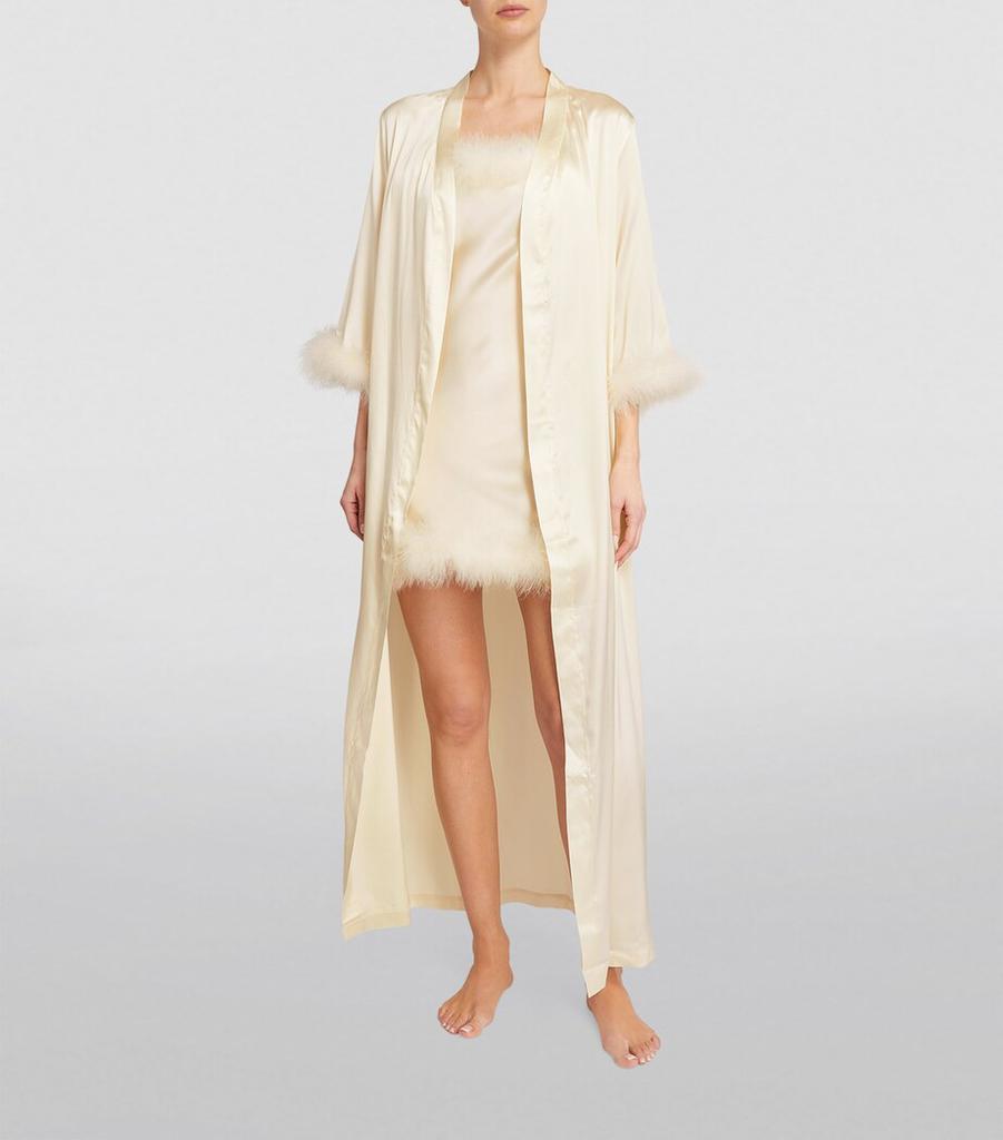 GILDA & PEARL Silk Celeste Long Robe