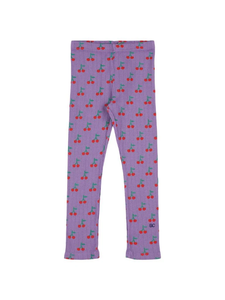 BOBO CHOSES Cherry Print Organic Cotton Leggings 1