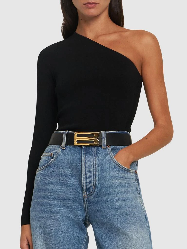 Victoria Beckham Jumbo Frame Smooth Leather Belt 1