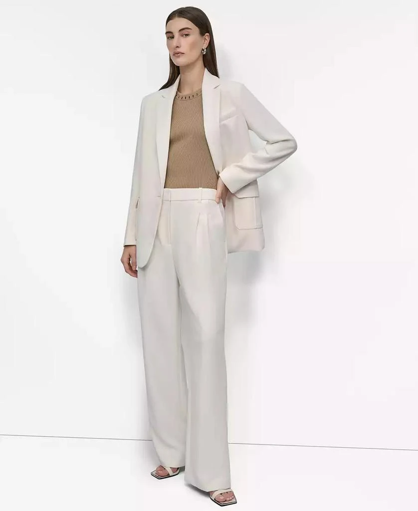 DKNY Women's Aero Crepe Notch-Collar One-Button Blazer 4