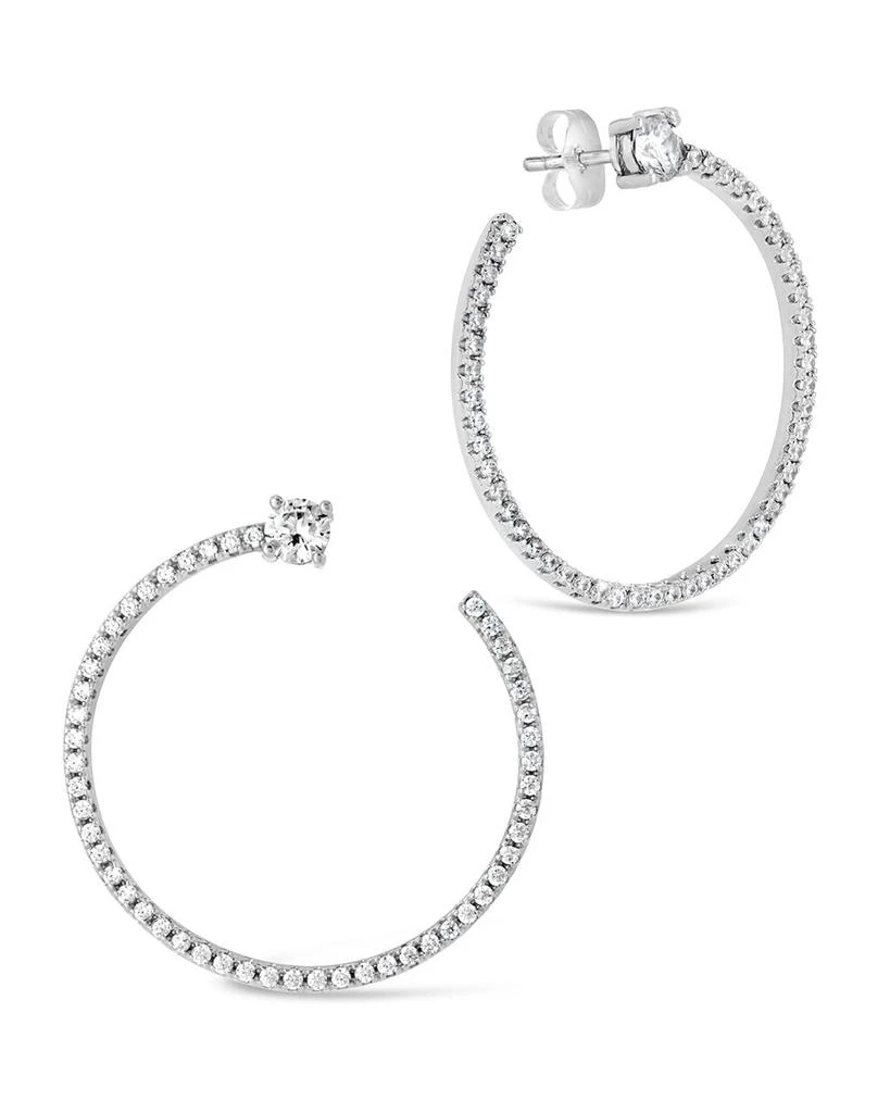 Sterling Forever Cindy CZ Circle Stud Earrings 1