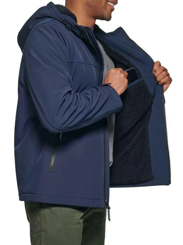 Tommy Hilfiger Softshell Faux Shearling Performance Hooded Jacket 5