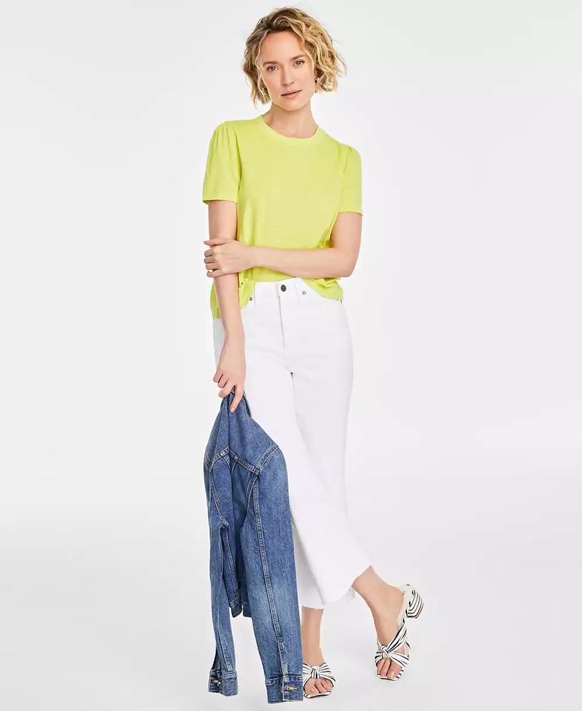 On 34th Women's Gathered-Sleeve Crewneck T-Shirt, Created for Macy's