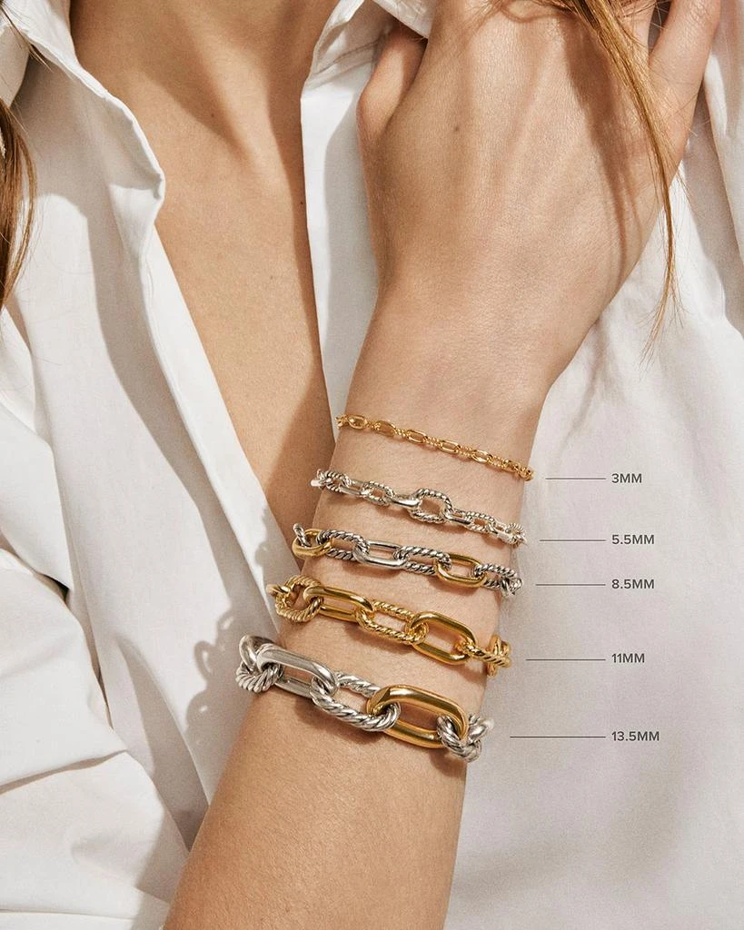 David Yurman 18K Yellow Gold & Sterling Silver DY Madison® Toggle Chain Link Bracelet, 11mm 4