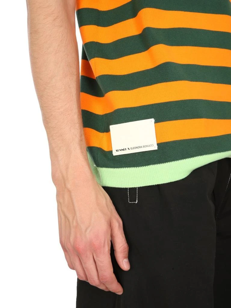SUNNEI Sunnei Stripped Knitted Polo Shirt 4
