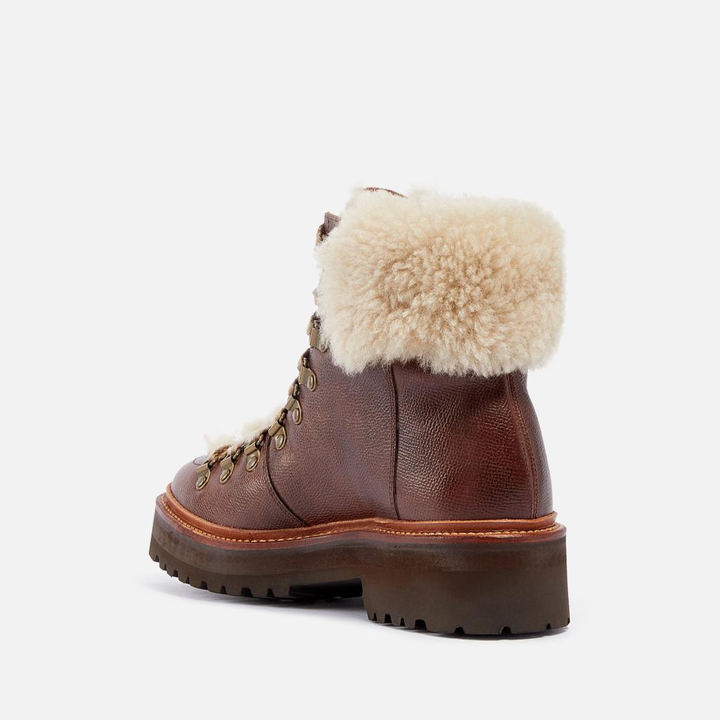 Grenson Grenson Nettie Leather and Shearling Hiking-Style Boots