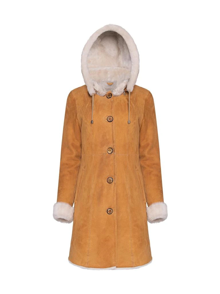 WOLFIE FURS Premium Shearling Hooded Parka Coat 1