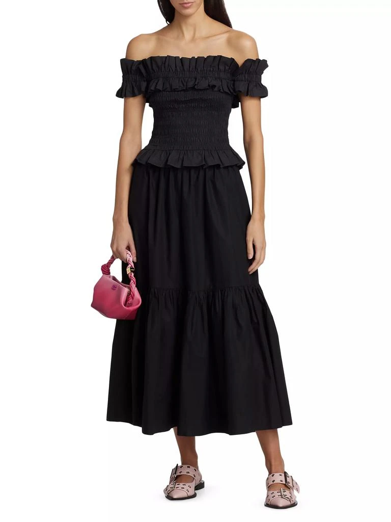 Ganni Poplin Tiered Maxi Skirt 2