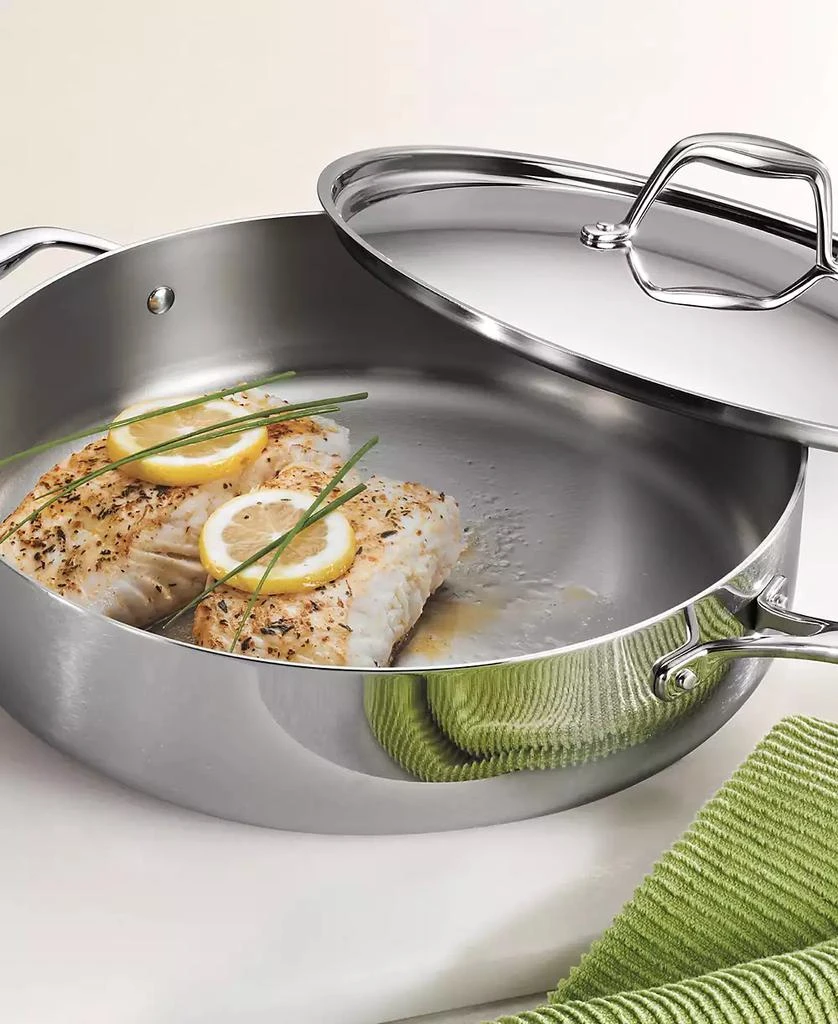 Tramontina Tri-Ply Clad Stainless Steel 6-Qt. Covered Deep Sauté Pan 8